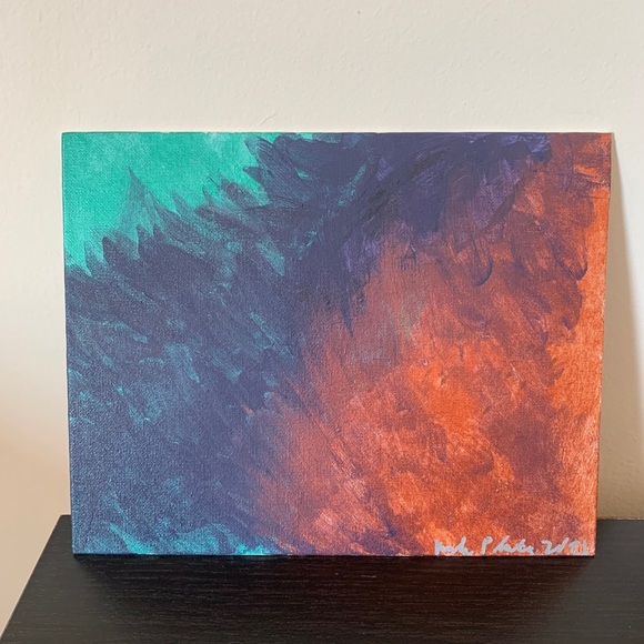 Original Blue abstract painting - Picture 2 of 2